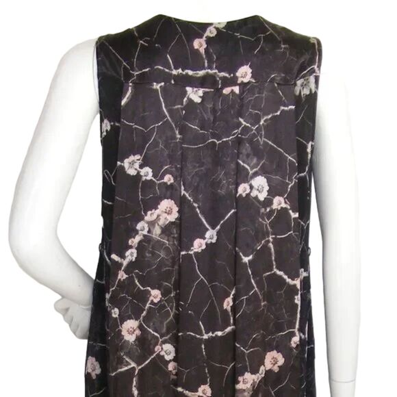 ALL SAINTS Dress, 4, Long, Floral, Sleeveless, V-neck, Karian, Hope, Silk Blend - Picture 10 of 15